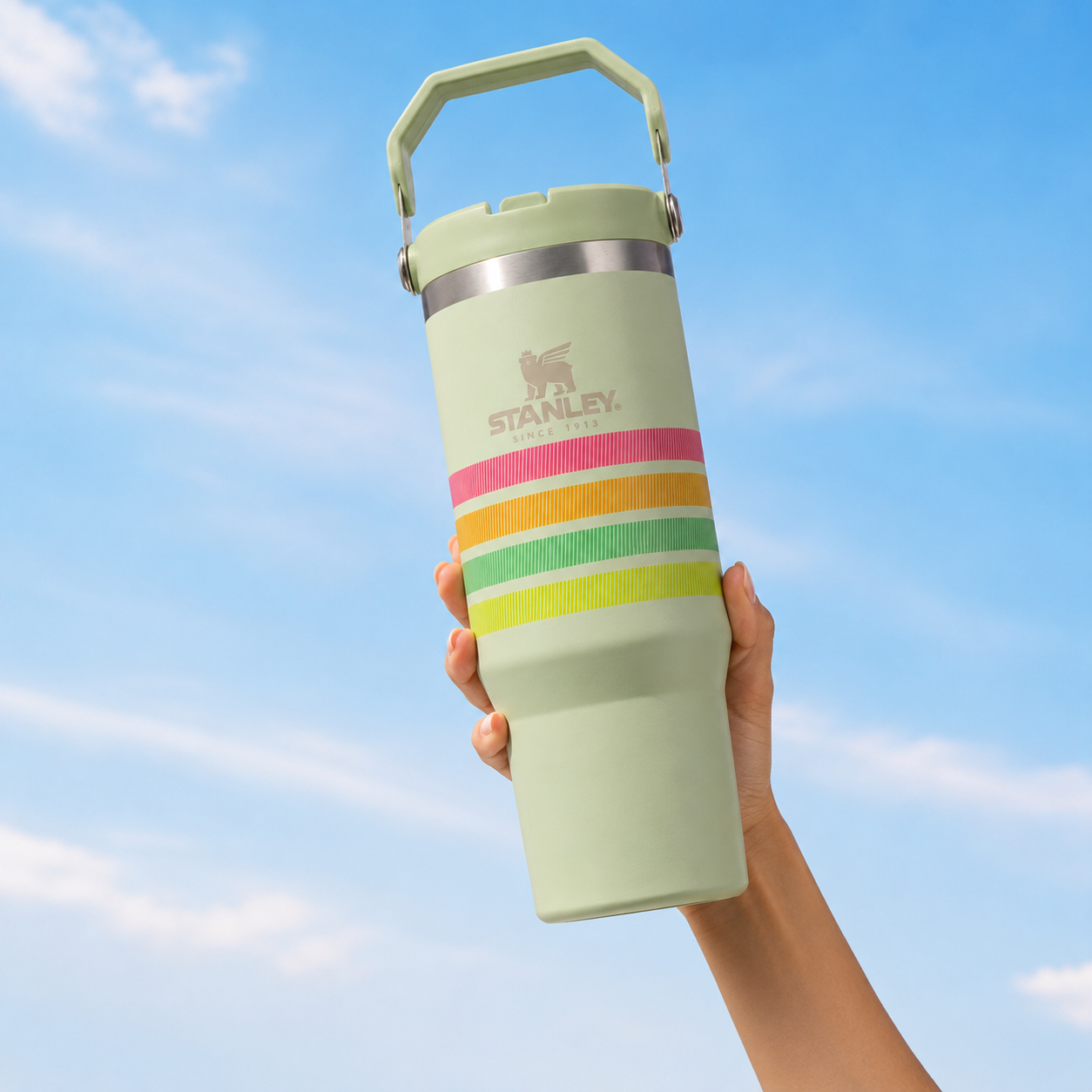 Sage Green Stanley IceFlow 2.0 Flip Straw Tumbler (30 oz)