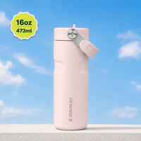 Stanley IceFlow Flip Straw 2.0 Water Bottle (16 oz) | Rose Quartz