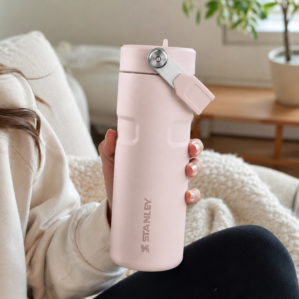 Stanley IceFlow Flip Straw 2.0 Water Bottle (16 oz) | Rose Quartz