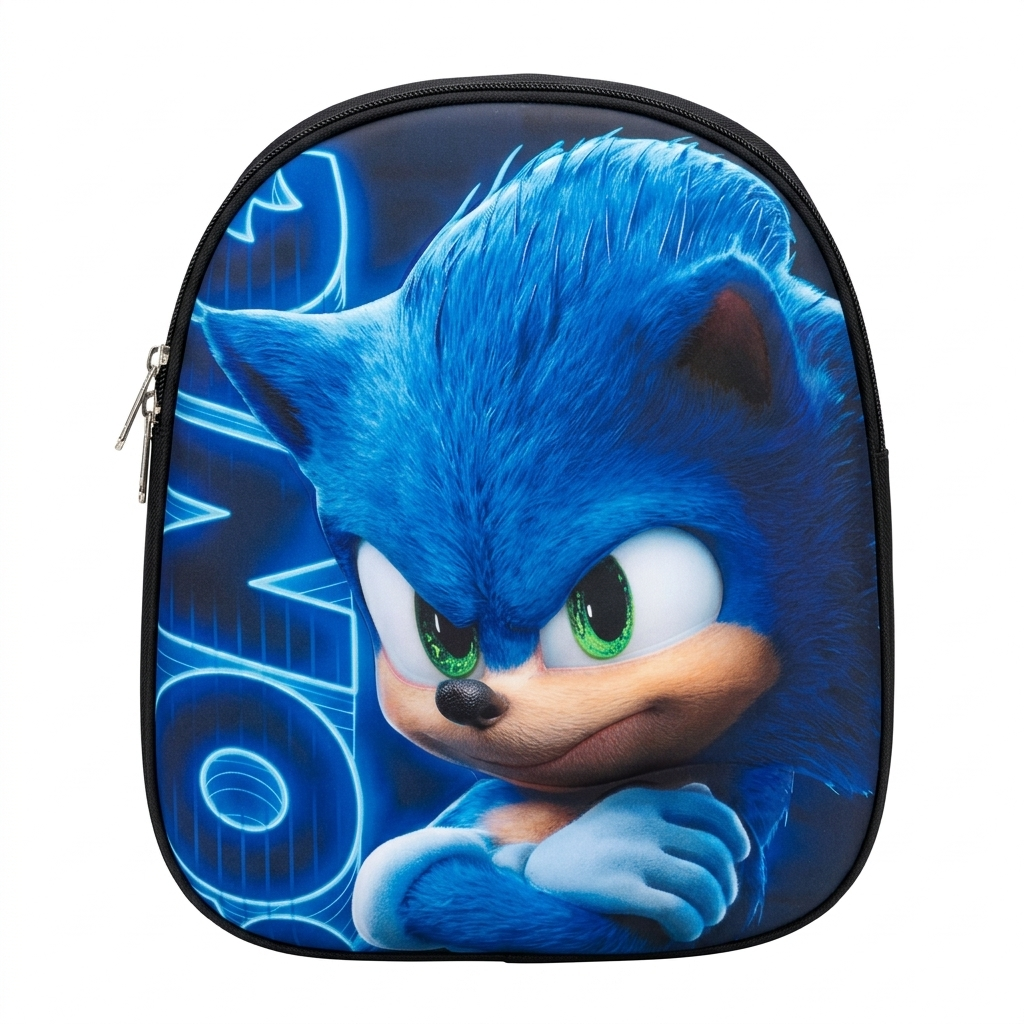 12" Supersonic Blue Hero 3D Toddler Backpack | Ergonomic Preschool Bag for Kids