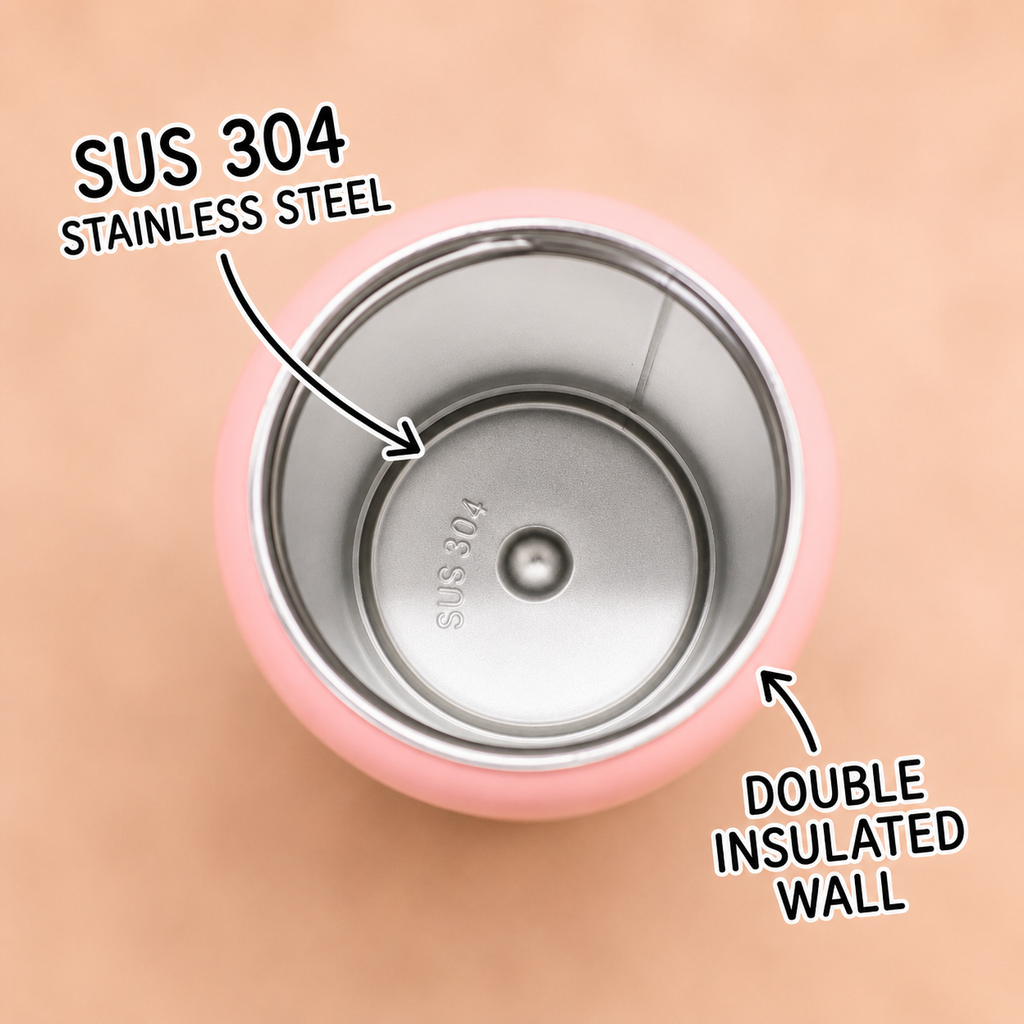 Premium Insulated Bottle – Peach | 530ml