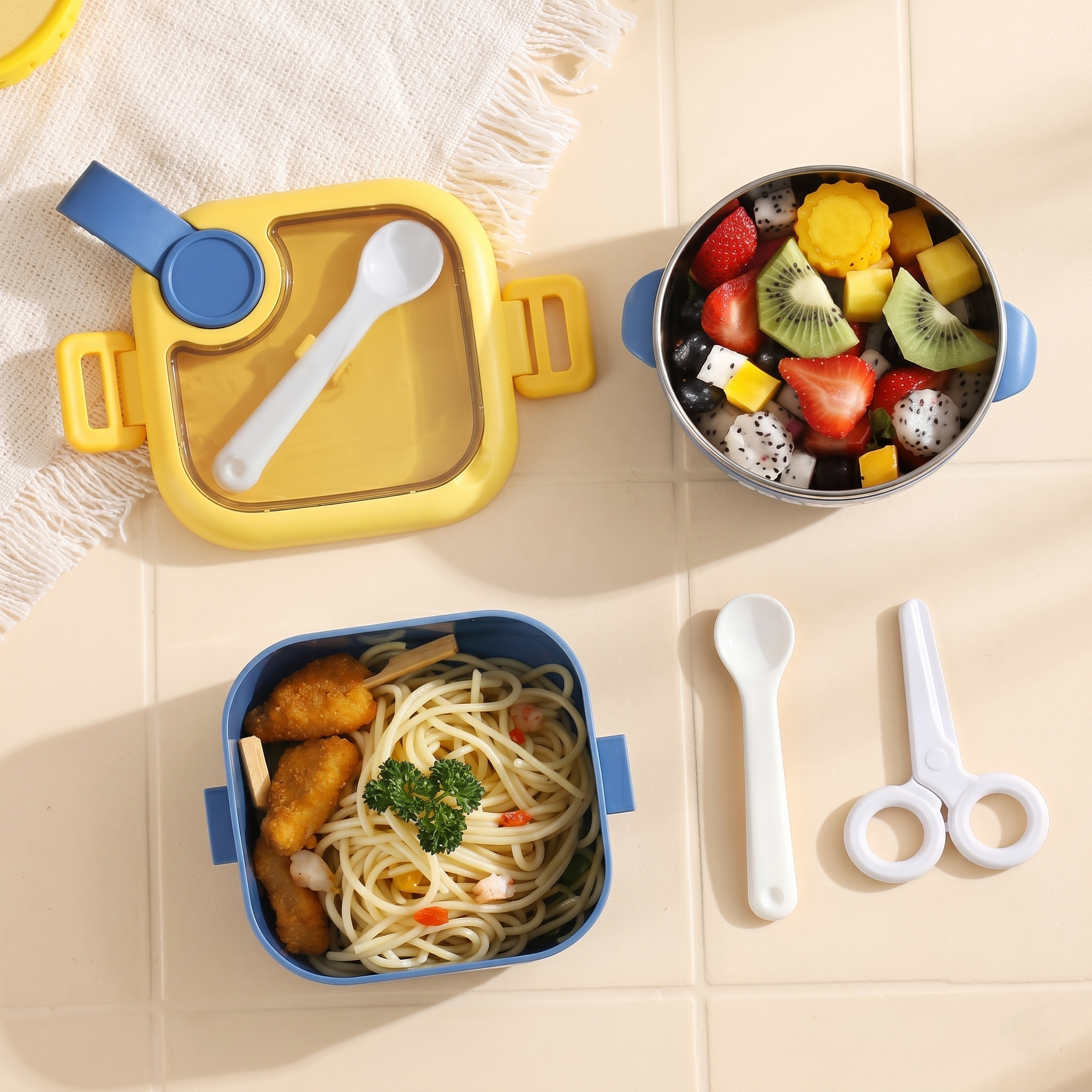 "Space Explorer" 800ml SUS Leak-Proof Kids Lunchbox Set