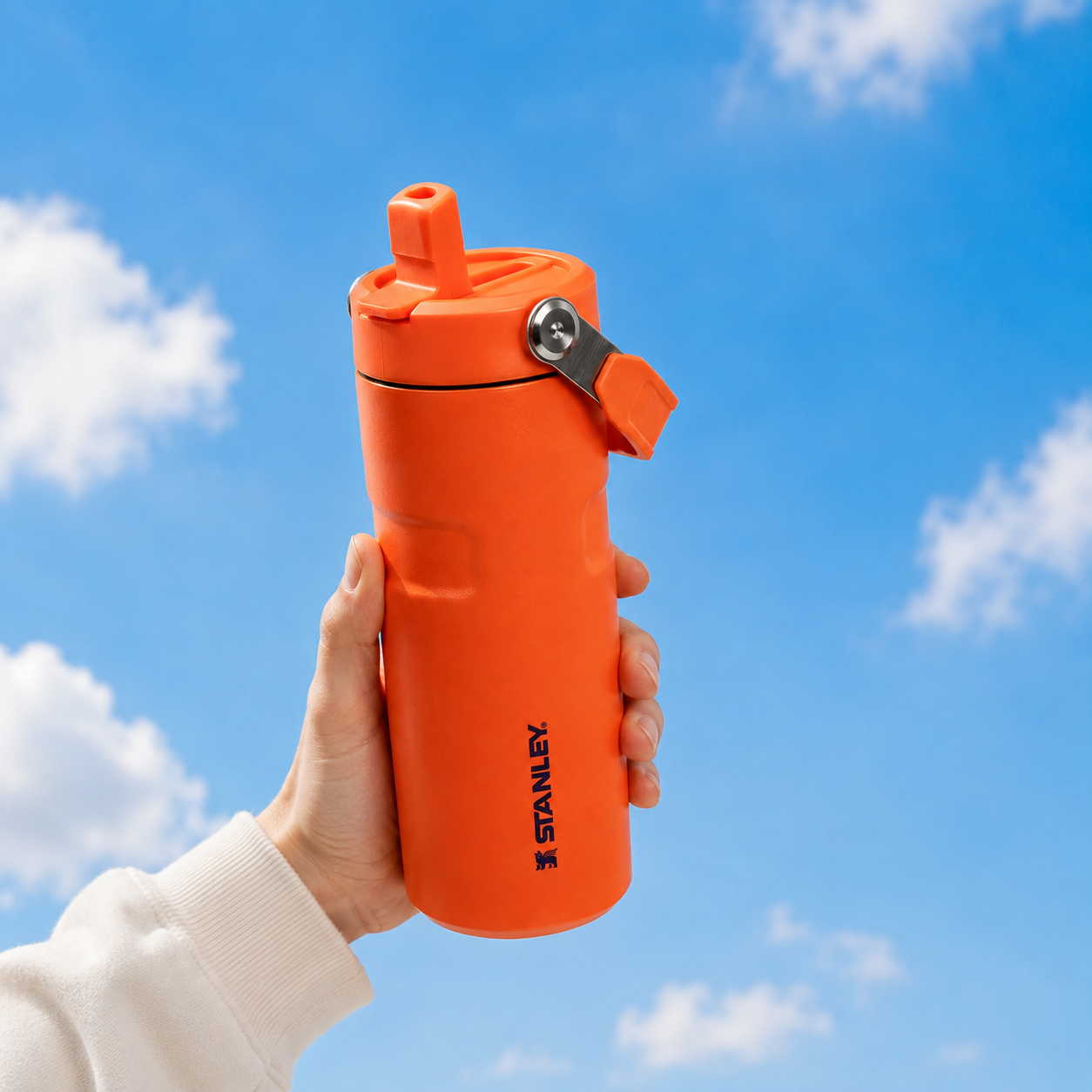 Stanley IceFlow Flip Straw 2.0 Water Bottle (16 oz) | Tigerlily Orange