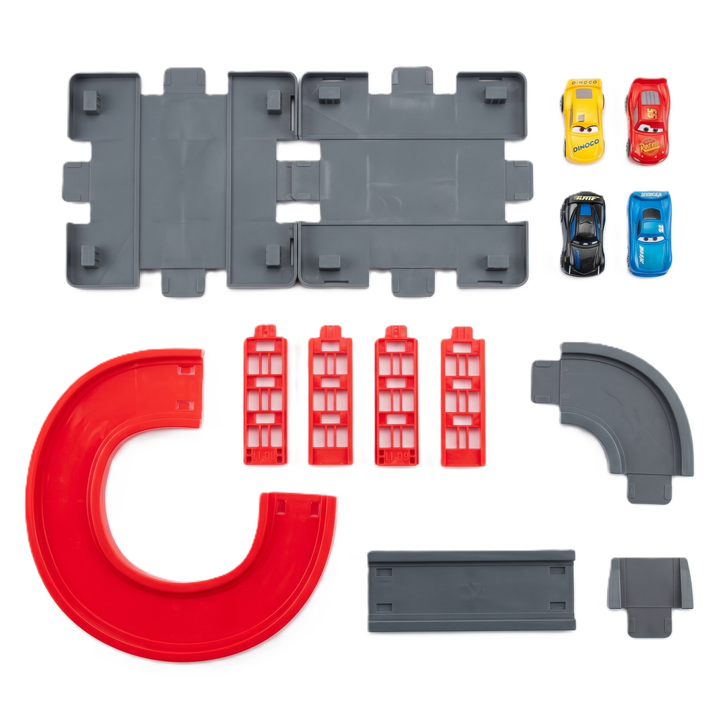 Disney Cars 2-in-1 Racing Garage & Parking Track Set (29 Pieces)
