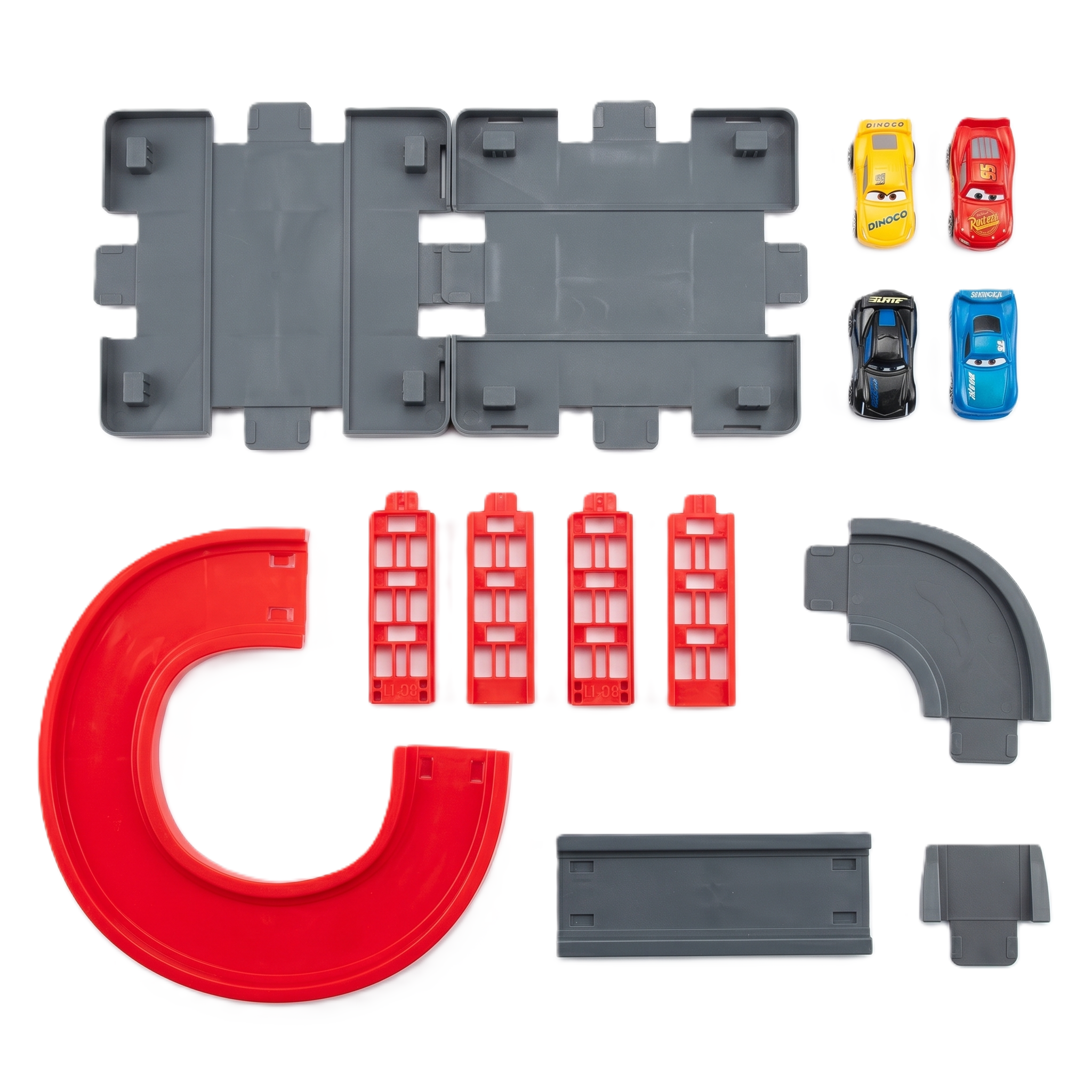 Disney Cars 2-in-1 Racing Garage & Parking Track Set (29 Pieces)