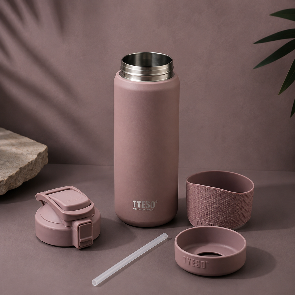 TYESO 750ml Insulated Bottle – Dusty Rose