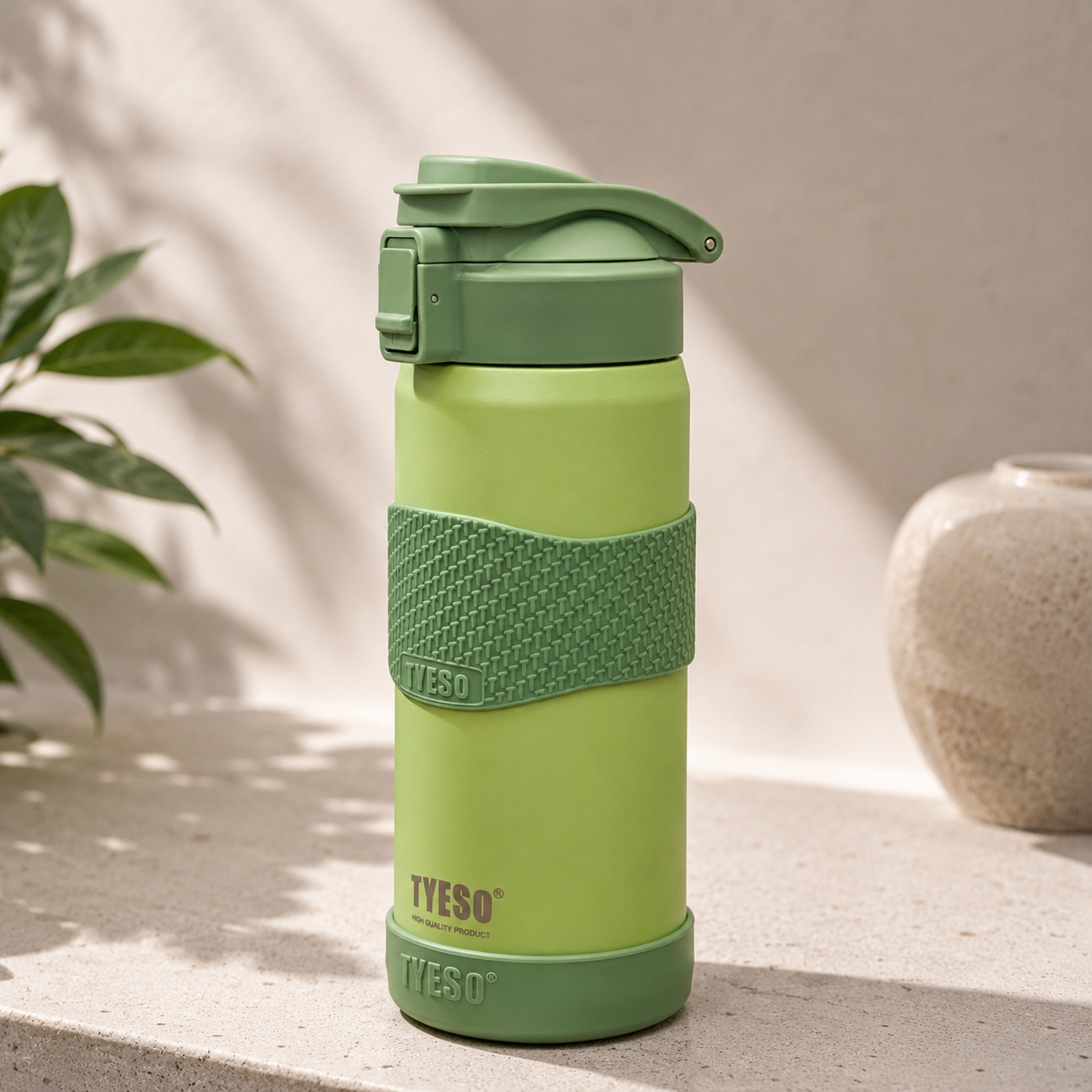 TYESO 750ml Insulated Bottle – Lime Green