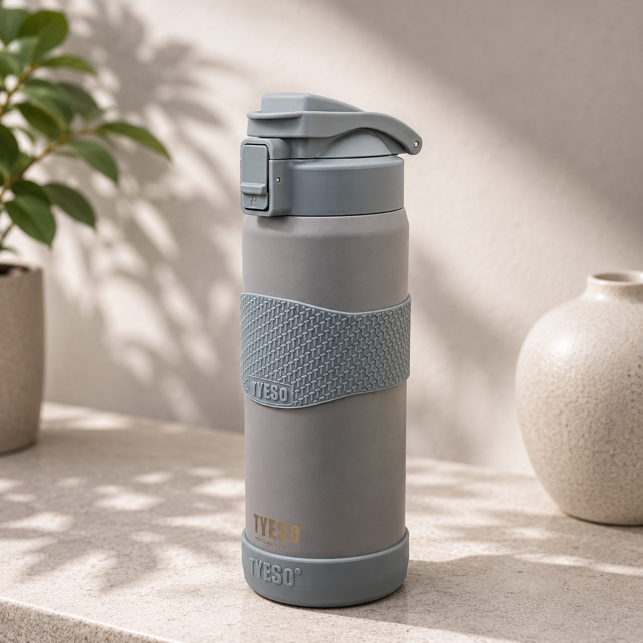 TYESO 750ml Insulated Bottle – Stone Grey
