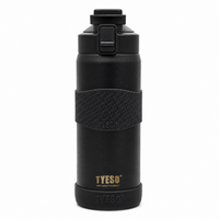 TYESO 750ml Insulated Bottle – Midnight Black