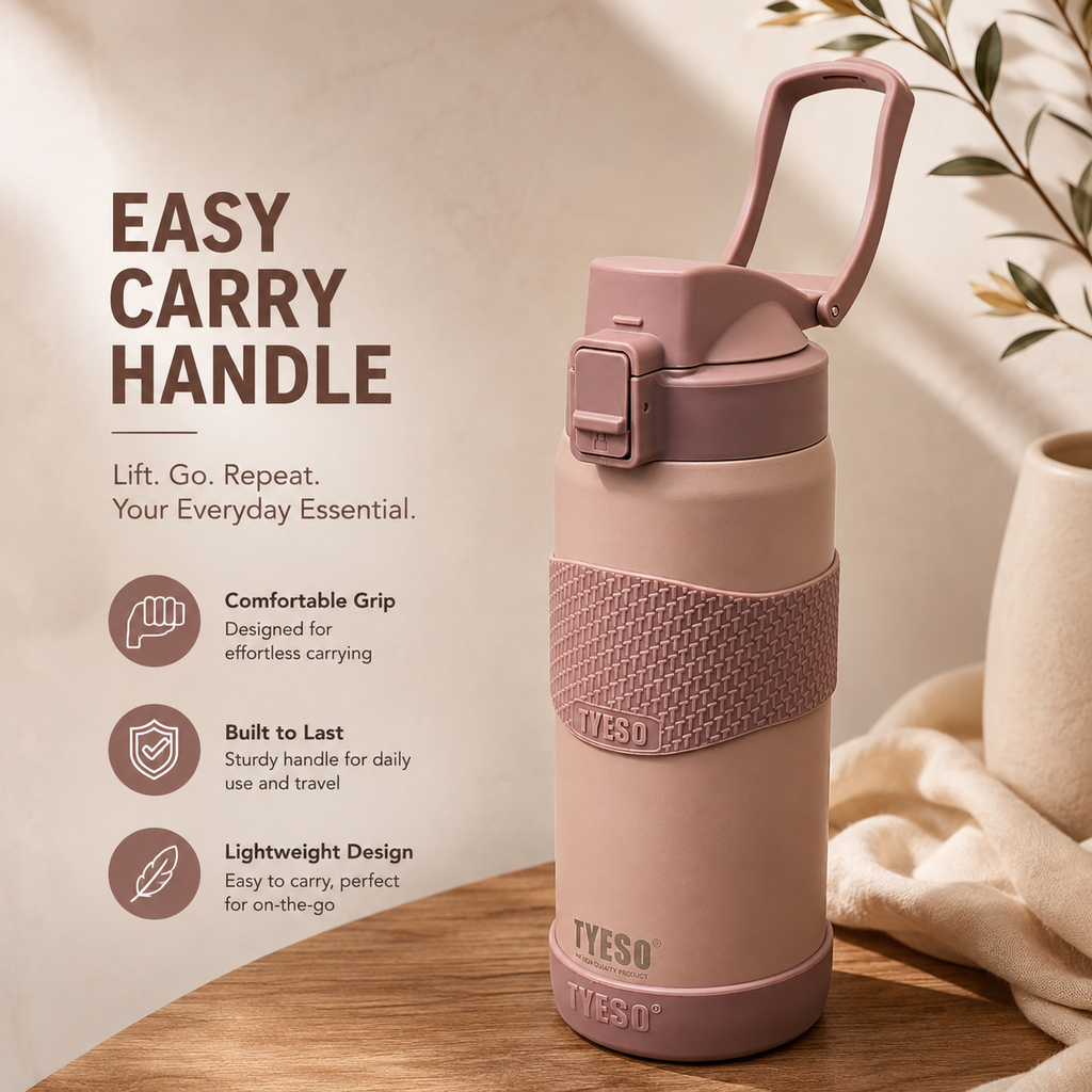 TYESO 750ml Insulated Bottle – Dusty Rose