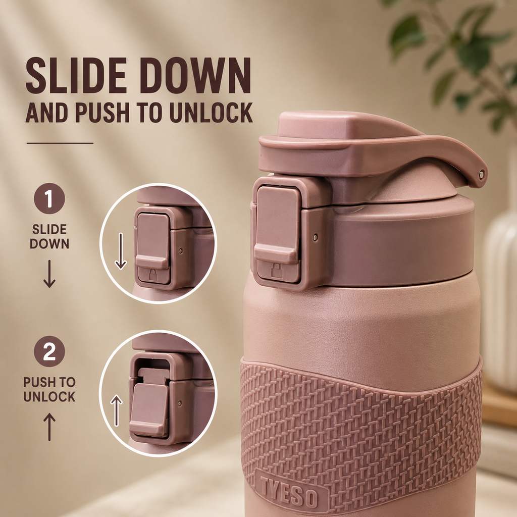 TYESO 750ml Insulated Bottle – Dusty Rose