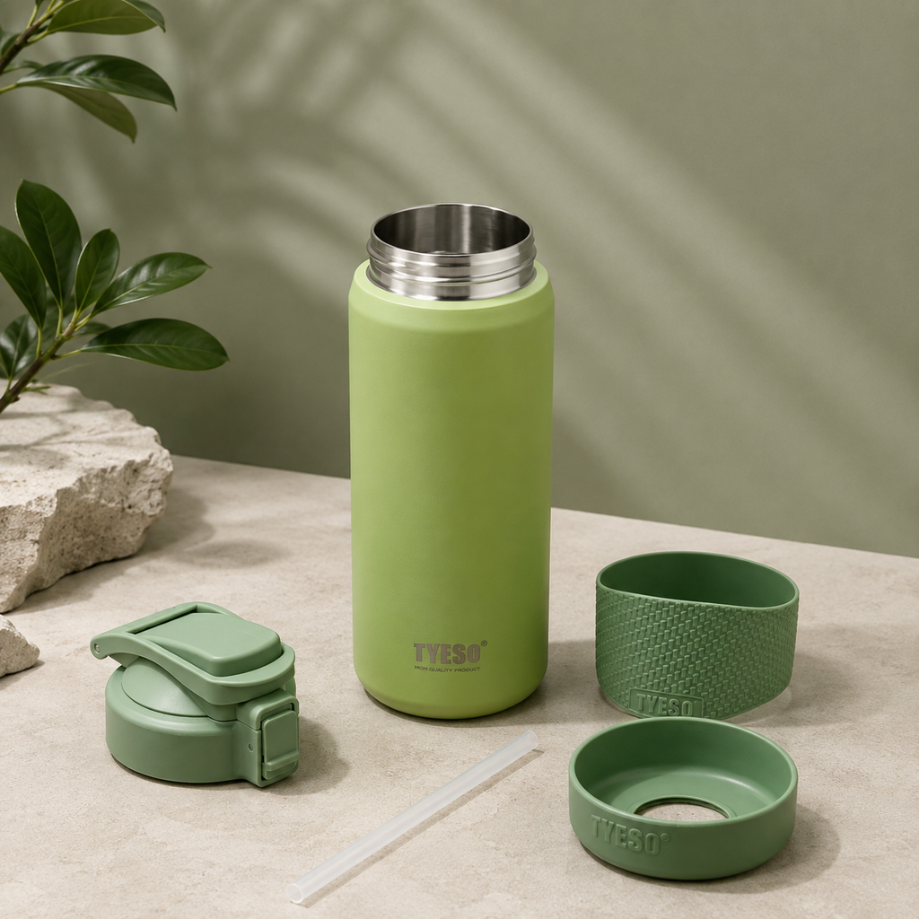 TYESO 750ml Insulated Bottle – Lime Green