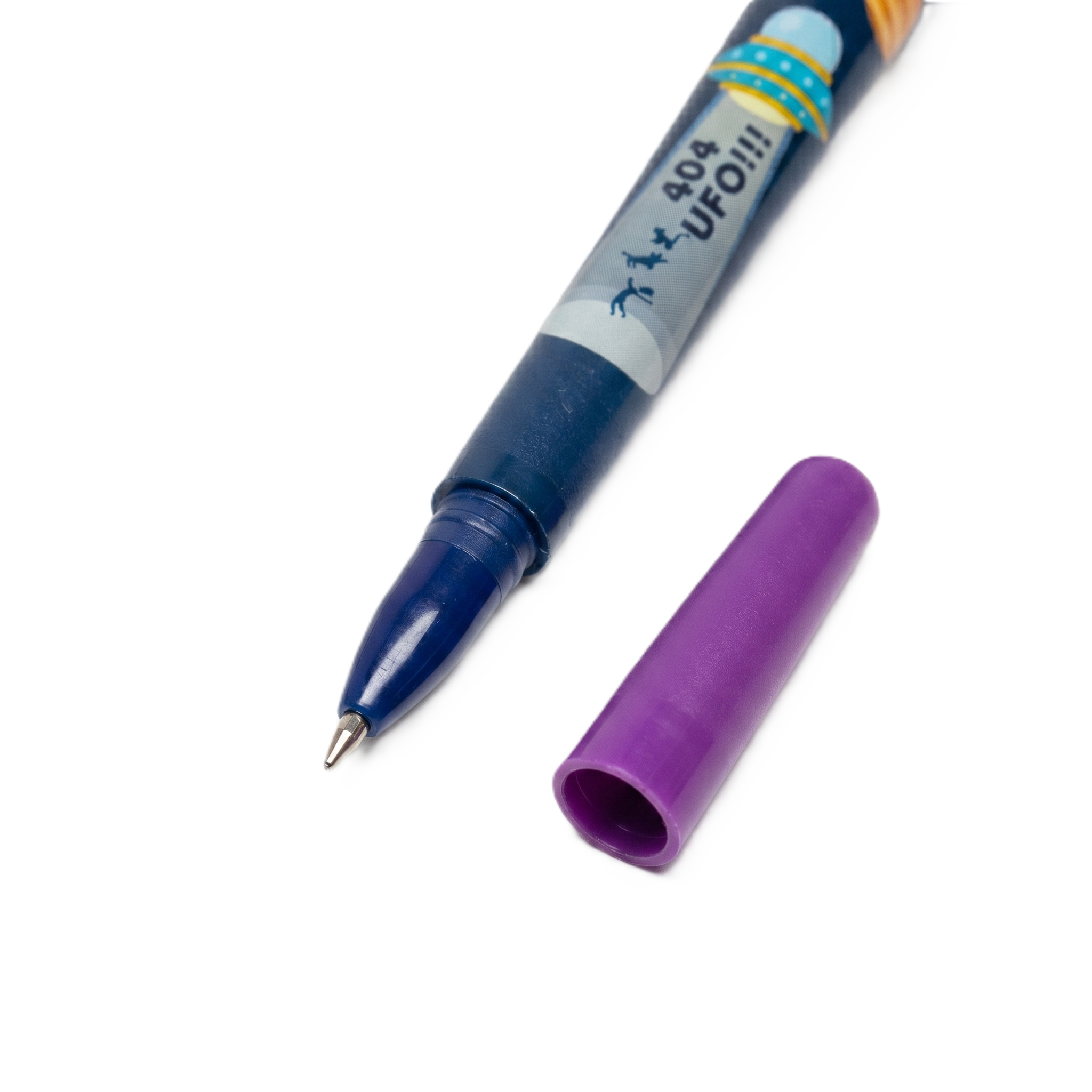 Spinning Monster UFO Space Pen | Purple Galaxy Fidget Pen