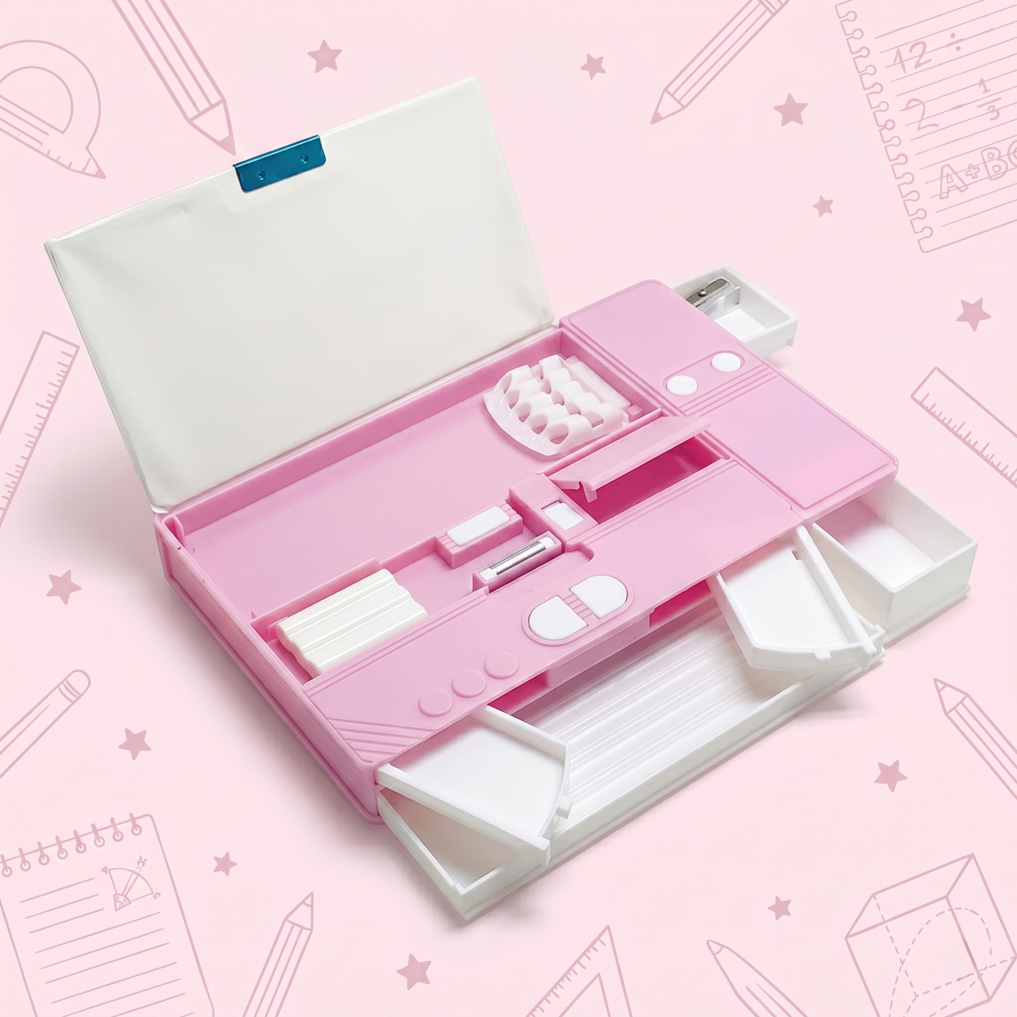 Magical Unicorn Dual-Side Magnetic Pencil Box