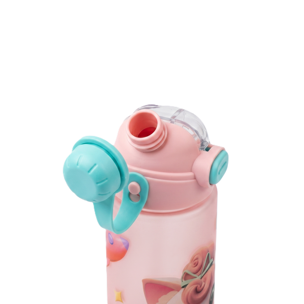 Premium Matte Series 2-in-1 Dual-Drinking Bottle | "Pop-Star Kitty" Edition