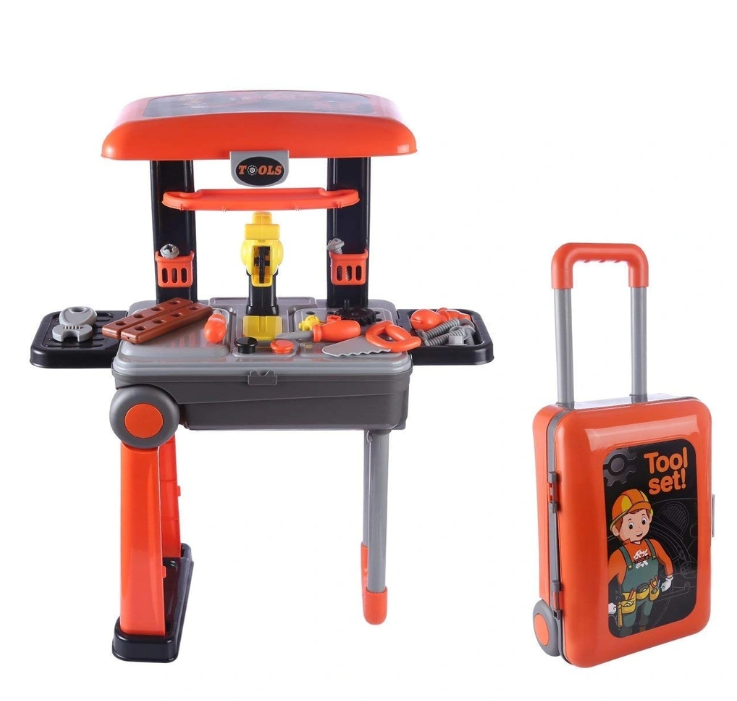 Deluxe 2-in-1 Tool Trolley & Workstation | Portable STEM Learning Playset