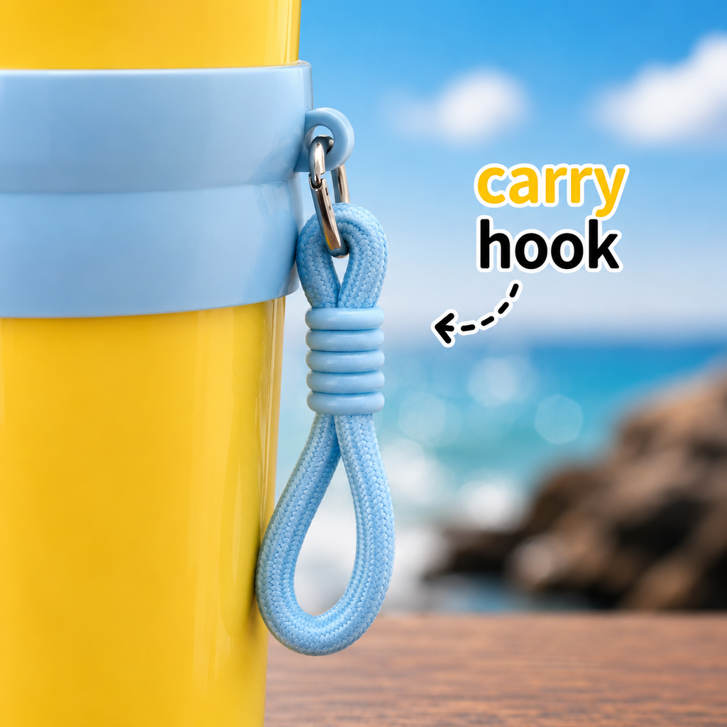 710ml Insulated Steel Sipper – Yellow & Sky Blue
