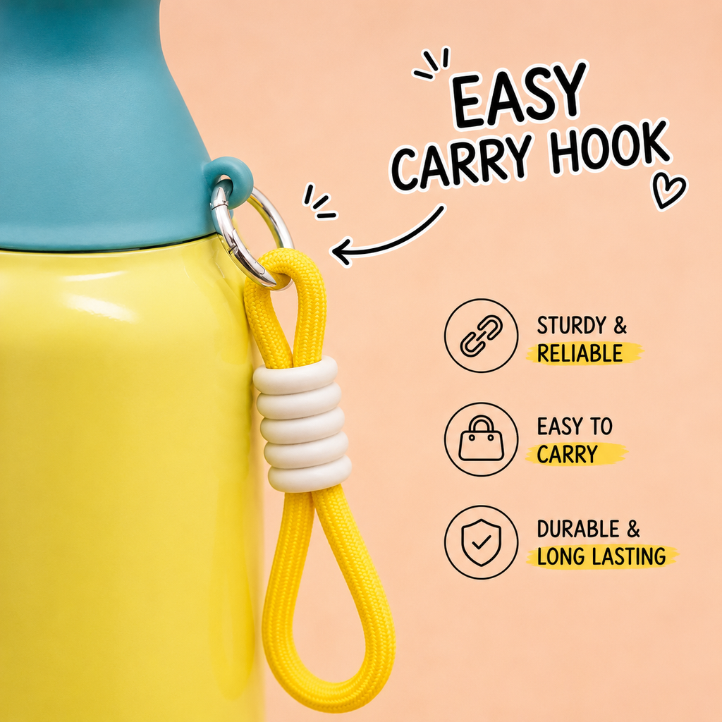 Premium Insulated Bottle – Yellow & Sky | 530ml